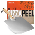 Yuming Factory Pizza Tools Folding Oaken Handle Pizza Shovel Plate Premium Aluminum Pizza Peel Shovel with Wood Handle